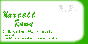 marcell rona business card